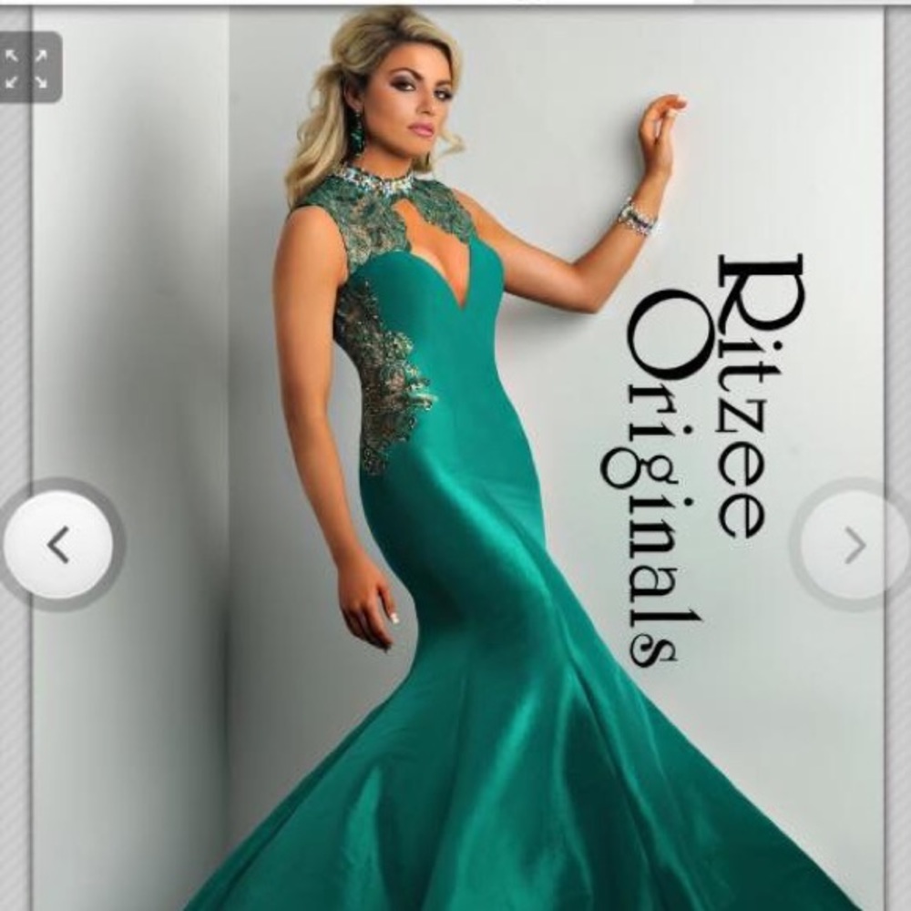 Ritzee Emerald Green Gown